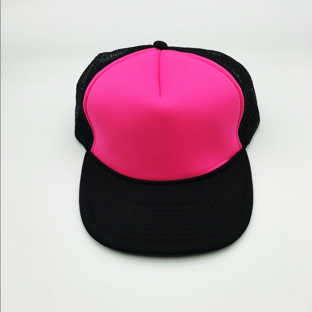 Pink & Black Trucker Snapback Hat.
